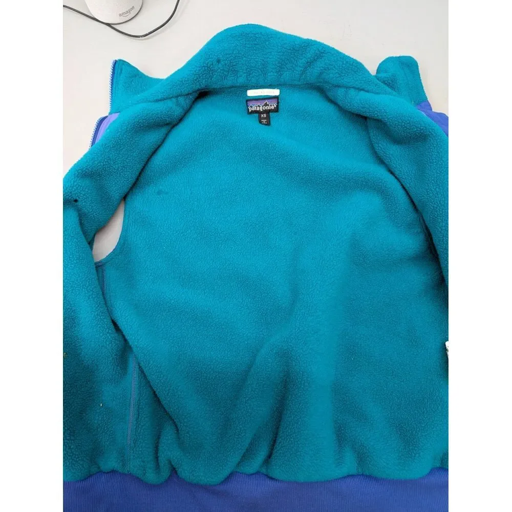 Vtg Patagonia Vest Synchilla Fleece Lined Nylon Shell Zipper Pockets Unisex XS - Picture 3 of 11